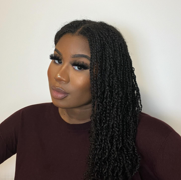 Mini twists on natural hair