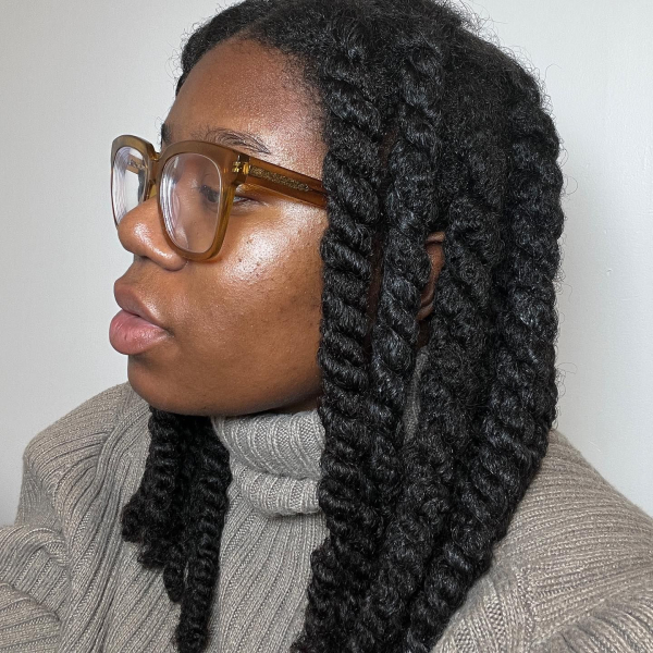 Jumbo twists on natural hair