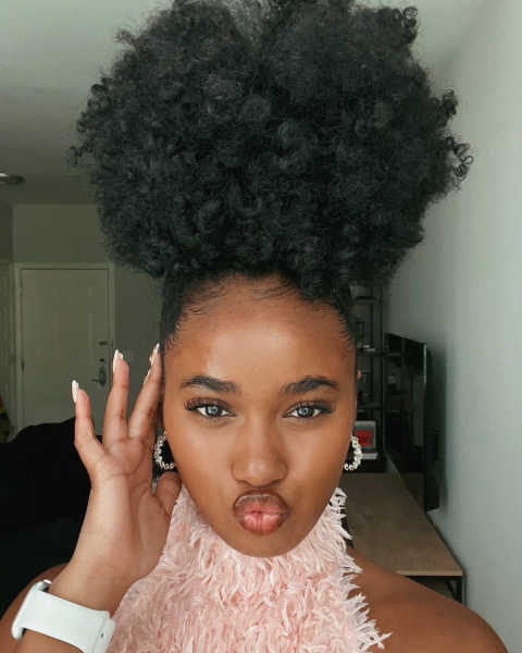 High puff natural hairstyle